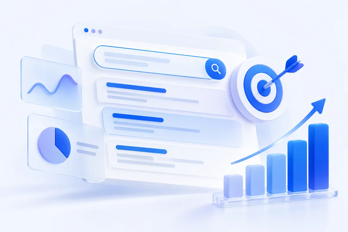 Search, campaign and marketing measurement illustration