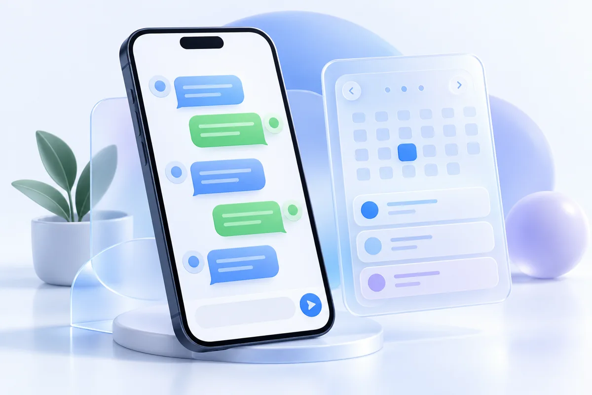 Business messaging and appointment workflow on a smartphone